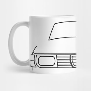 Saab 99 classic car outline graphic (black) Mug